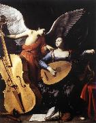 SARACENI, Carlo Saint Cecilia and the Angel sd oil painting artist